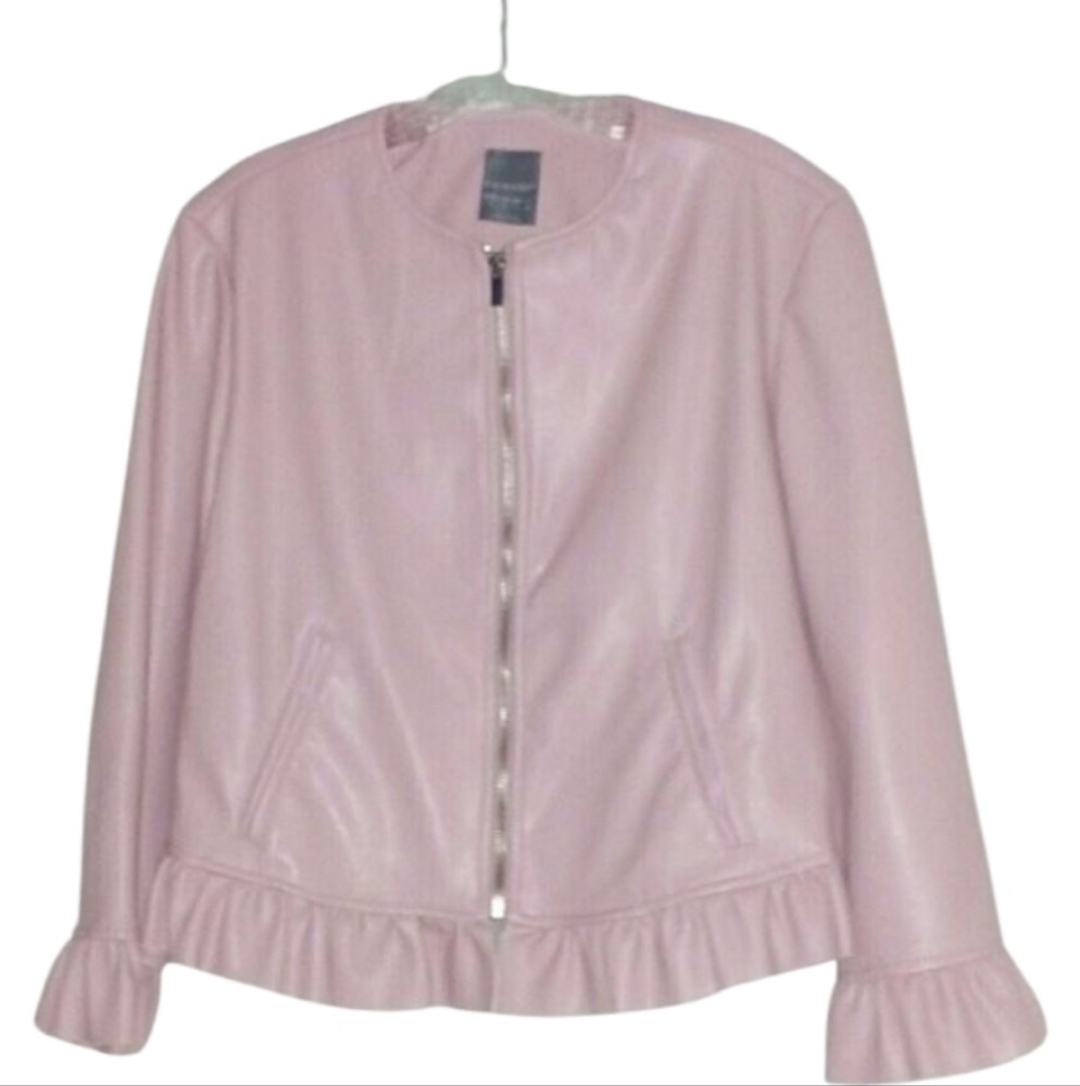 Pink Ruffled Women's Blazer